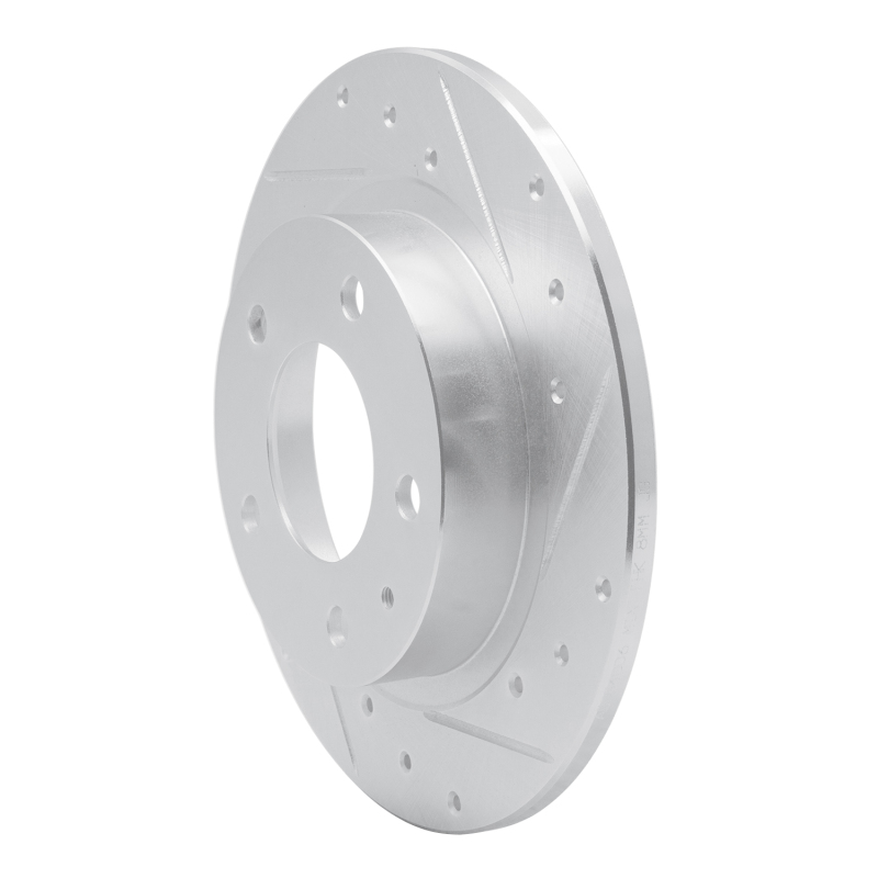 Ford Probe Brake Rotor (1) - Rear Right - R1 Concepts - Drilled & Slotted - Silver - `93-`03
